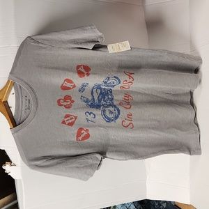 NWT Lucky Brand Burnout Sin City USA Men's sz S tshirt